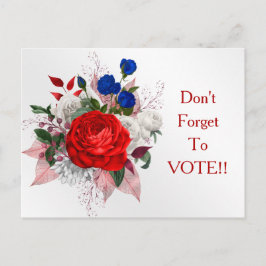 Postal Patriotic Rose Bouquet Vote Reminder