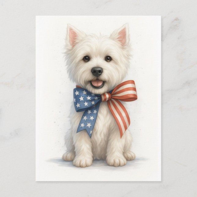 Postal Patriotic Westie (Anverso)