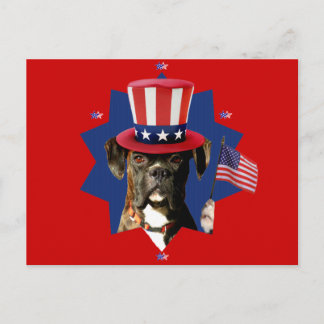 Postal patriótica del perro