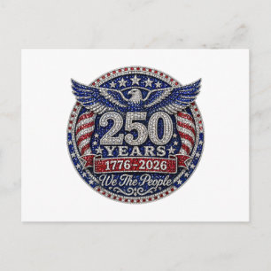 Postal Patriótico 250 años Cuatro de Julio