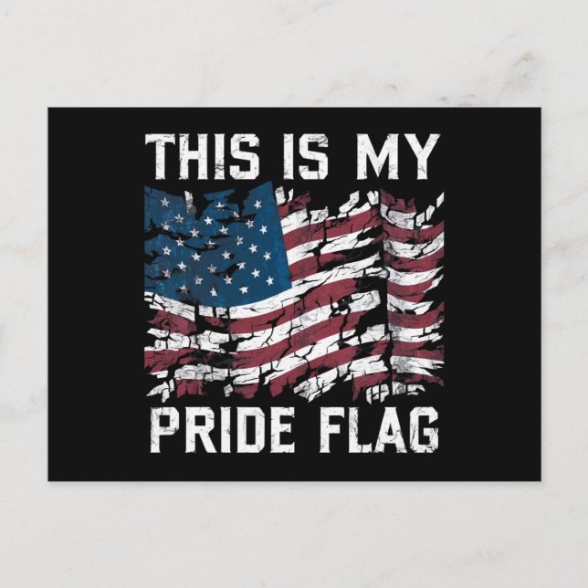 Postal Patriótico Americano Esta Es Mi Bandera De Orgullo (Anverso)