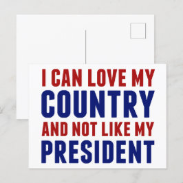 Postal Patriótico anti Trump no mi presidente