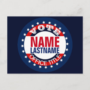 Postal Patriótico de la campaña electoral personalizado