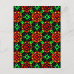Postal Patrón abstracto elegante boho moderno floral #504