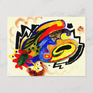 Postal Patrón abstracto I por August Macke