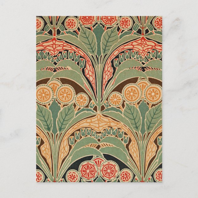 Postal Patrón Art Nouveau n.º 3 en Emporio Moffa (Anverso)