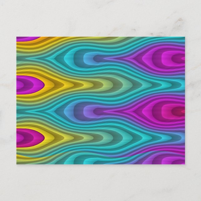 Postal Patrón ARTs - franjas de color 3D 19 (Anverso)