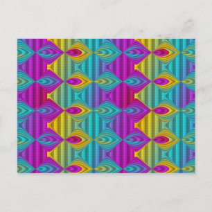 Postal Patrón ARTs - franjas de color 3D 22