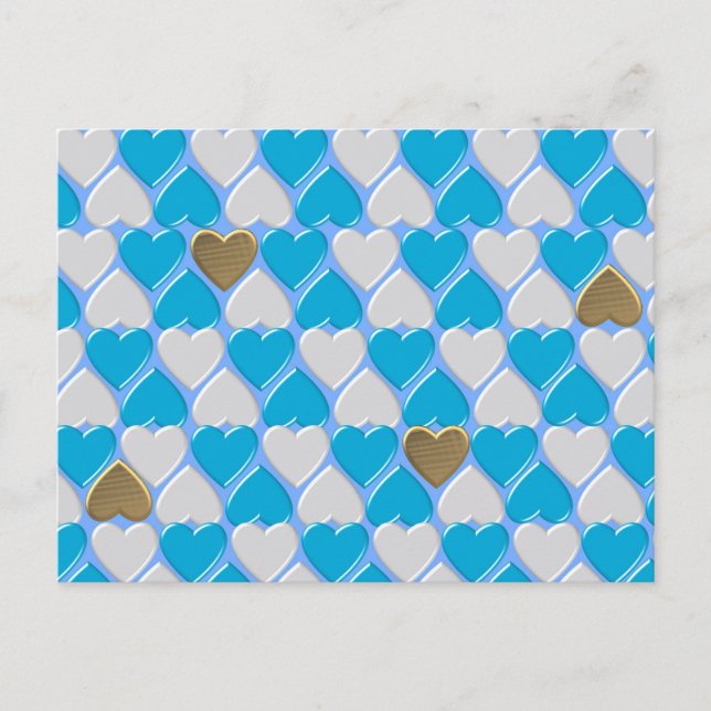 Postal Patrón bávaro azul y blanco. (Anverso)