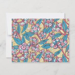 Postal Patrón botánico de planta australiana Eucalyptus S