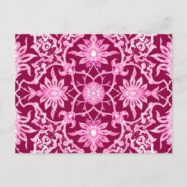 Postal Patrón chino de Art Nouveau - Vino de Borgoña (Anverso)