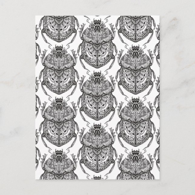 Postal Patrón con garabato de mano (Anverso)