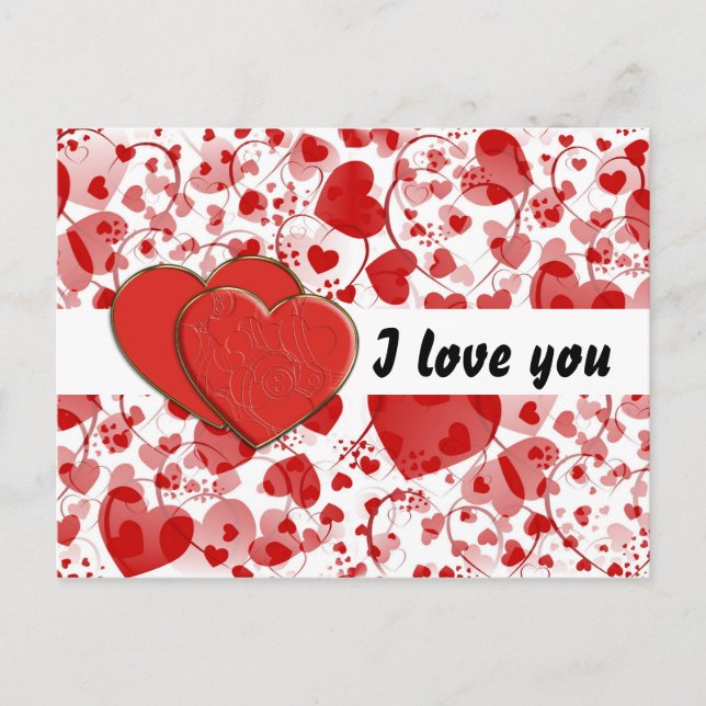 Postal Patrón CORAZÓN ART 7 + Duet cardíaco + tu texto (Anverso)