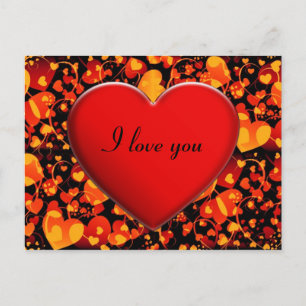 Postal Patrón CORAZÓN ART 8 + corazón + tu texto