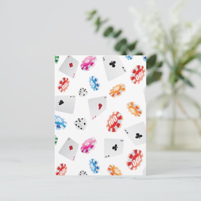 Postal Patrón de accesorios para juegos (Anverso de pie)