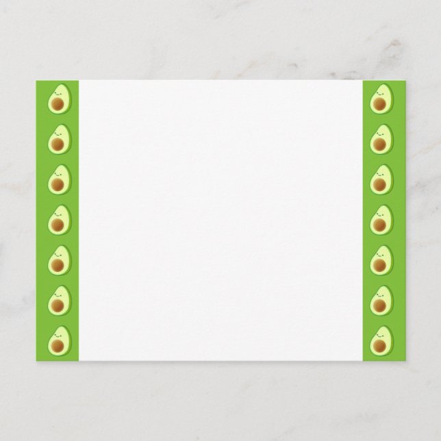 Postal Patrón de aguacate personalizado (Anverso)