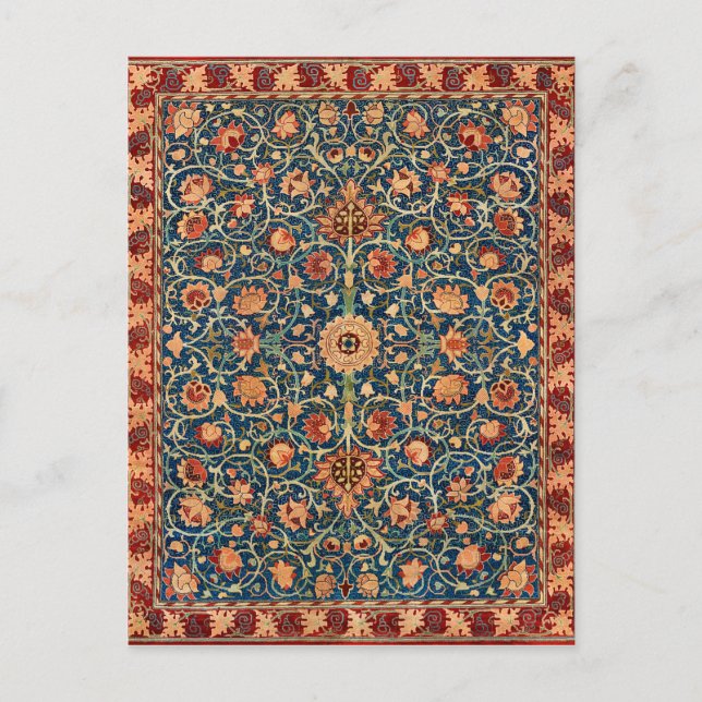 Postal Patrón de alfombras del parque William Morris Holl (Anverso)