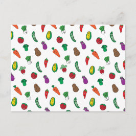Postal Patrón de alimento vegetal