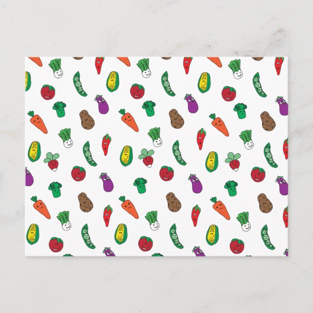 Postal Patrón de alimento vegetal (Anverso)