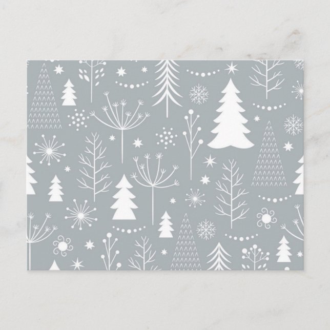 Postal patrón de árbol de Navidad (Anverso)