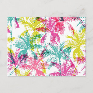 Postal Patrón de árbol de palma