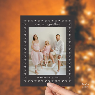 Postal Patrón de Arco de Carbón Moderno para Foto Familia