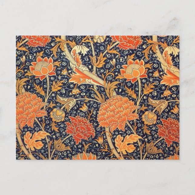 Postal Patrón de Art Nouveau floral William Morris Cray (Anverso)