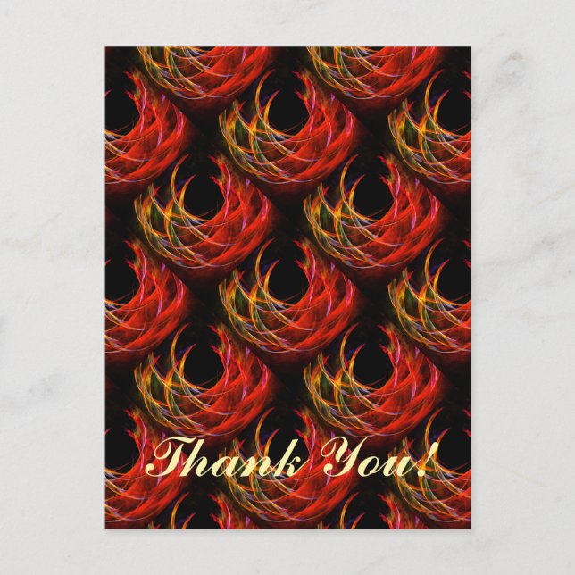 Postal Patrón de Arte Abstracto Elegante Boho Moderno Lin (Anverso)