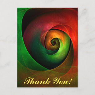 Postal Patrón de arte abstracto moderno de floración verd