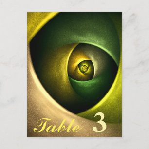 Postal Patrón De Arte Abstracto Verde Floral Moderno De S