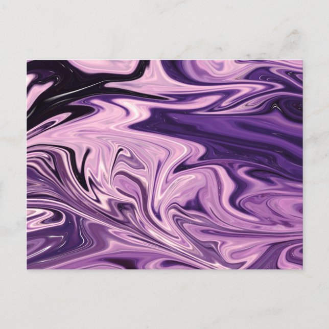 Postal Patrón de arte de galaxia azul (Anverso)