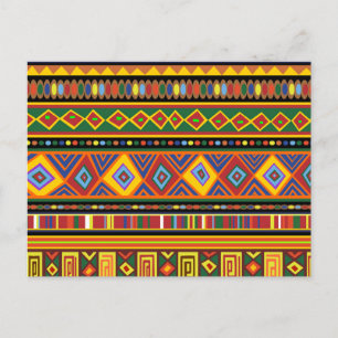 Postal Patrón de arte étnico de África