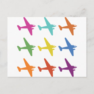 Postal Patrón de avión retro de Punk vintage