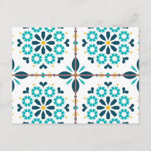 Postal Patrón de azulejos de cerámica