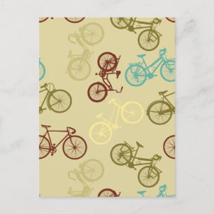 Postal Patrón de bici de época