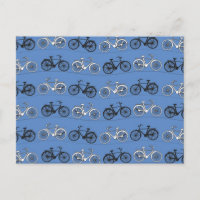Patrón de bicicleta azul retro