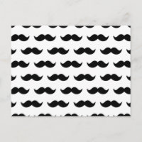 Patrón de bigote blanco y negro divertido 1