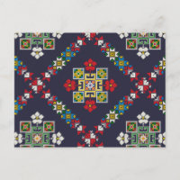 Patrón de bordado de arte folclórico europeo vinta