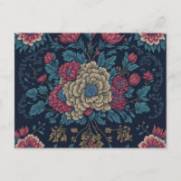 Patrón de bordado mexicano tradicional