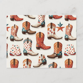Postal Patrón de botas de vaca