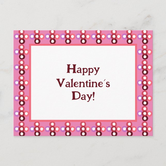 Postal Patrón de burbuja roja (Anverso)