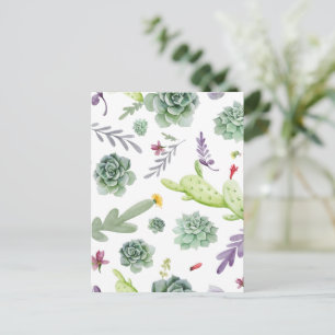 Postal Patrón de cactus