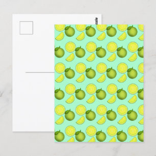 Postal Patrón de cal verde