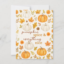 Postal Patrón de calabaza | Acción de gracias