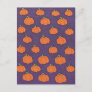 Postal Patrón de calabaza de caída púrpura