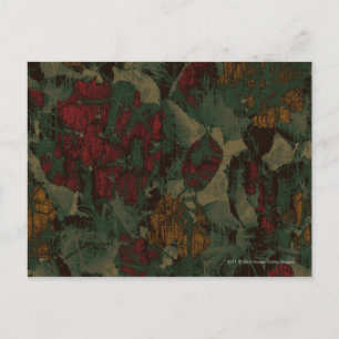 Postal Patrón de camuflaje de flores coloridas