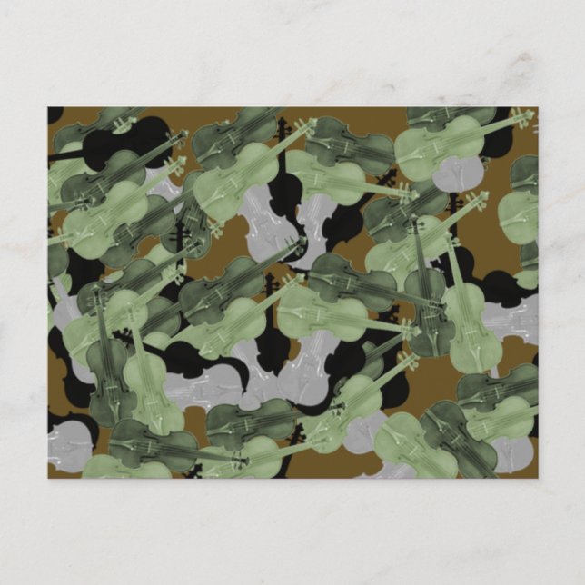 Postal Patrón de Camuflaje de Violin Camo (Anverso)