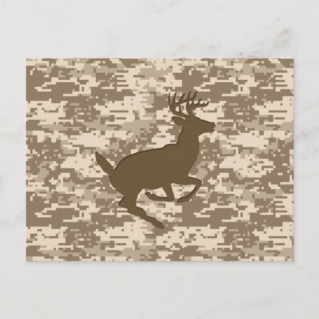 Postal Patrón de Camuflaje Digital Deer Camo del Deer (Anverso)