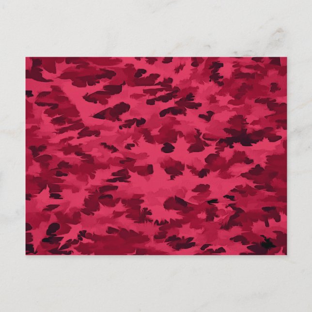 Postal Patrón de camuflaje rojo de Rubor (Anverso)