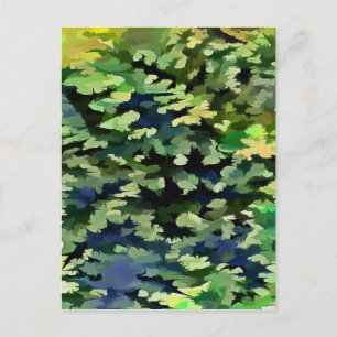 Postal Patrón de camuflaje verde y azul